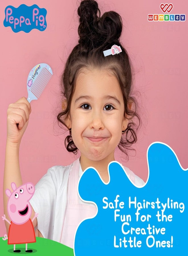 ويمبلي مجموعة ويمبلي بيبا بيج للتصميم الذاتي | مجموعة ملونة للتصميم الذاتي مع مشابك شعر وزينة | مجموعة صنع مشابك الشعر مع غراء غير سام | مجموعة صنع إكسسوارات الشعر مع مشط ومرآة | هدية مثالية للفتيات (مشابك شعر) - Image 5